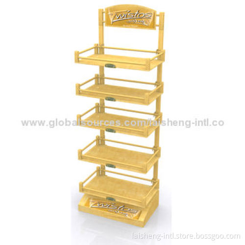 Food & Snack Display Rack with Veneer